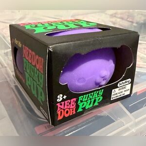 Nee Doh Needoh Schylling Funky Pup Dog purple Stress Sensory Fidget Toy Squeeze